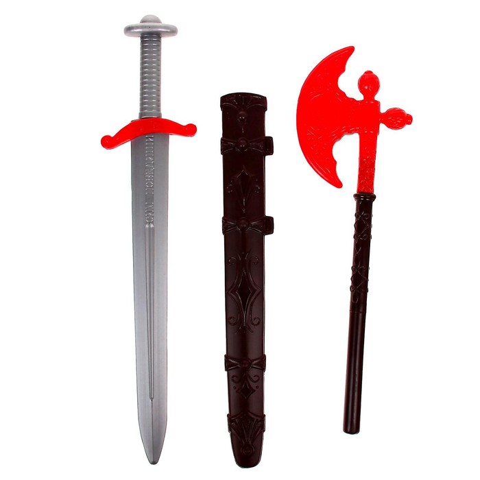 фото Набор «ратник», секира и меч с чехлом строим вместе счастливое детство