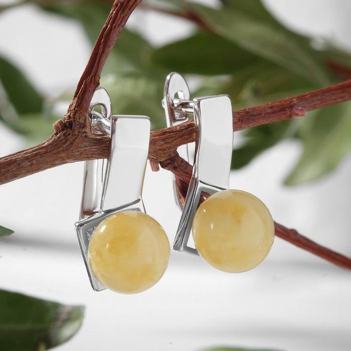 Серьги посеребрение шар №8 