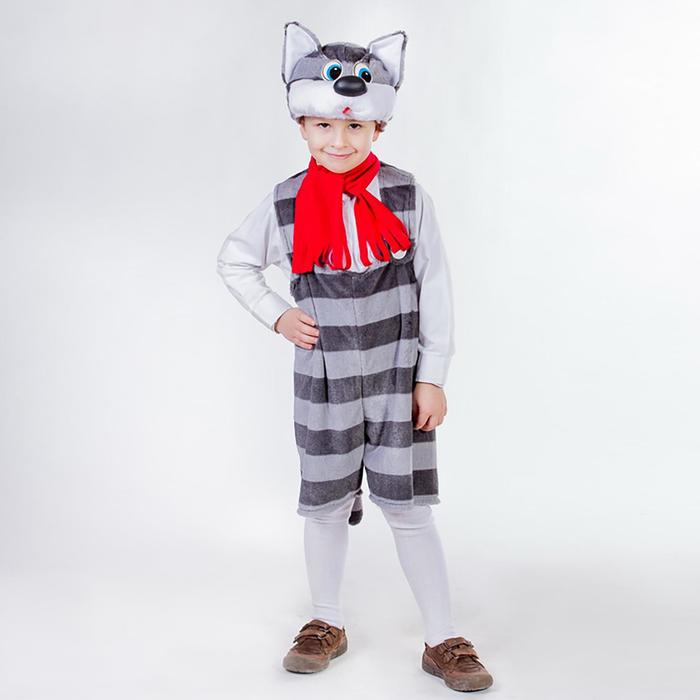 фото Карнавальный костюм «кот матрос», маска-шапочка, комбинезон, шарф, р. 30-32, рост 122 см карнавалия чудес