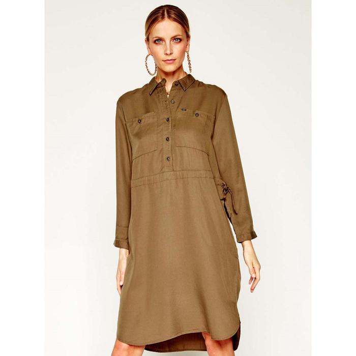 фото Платье lee worker drapey dress olive green, размер 46 (l50pjynx)