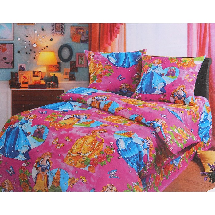 КПБ 1.5сп "Артпостелька" Царевна грунт 143*215 см, 150*214 см, 70*70 см 2шт, бязь хл.100%