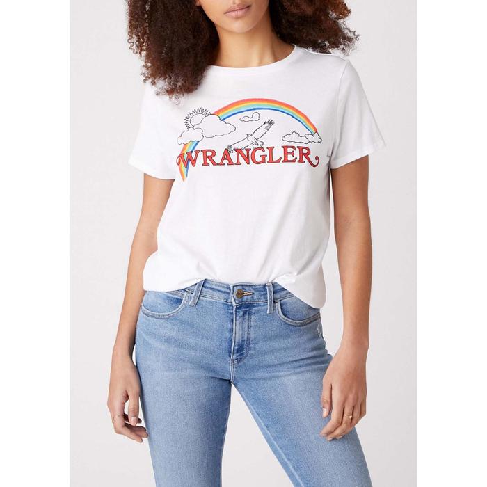 фото Футболка wrangler rainbow regular true white, размер 48-50 (w7n4evxw2)