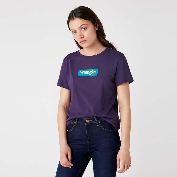 фото Футболка wrangler logo tee purple velvet, размер 46 (w7p3evxsl)