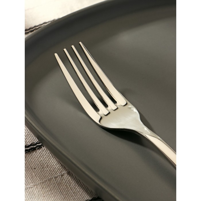 фото Вилка столовая из нержавеющей стали magistro «эми», h=20,5 см, цвет серебряный