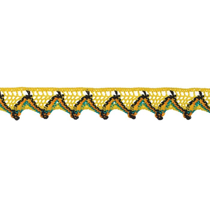 фото Тесьма «уголки», ширина 2 см., намотка 25 м., цвет жёлтый страна карнавалия