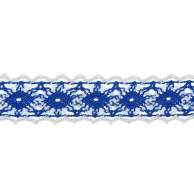Тесьма плетёная сине белый с серебром намотка 20 метров
