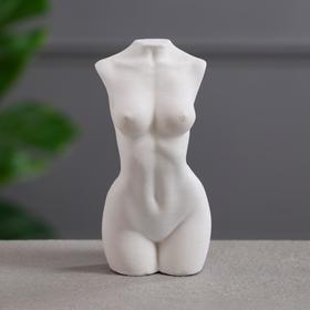 

Копилка "Женский торс", белая, гипс, 14.5 см