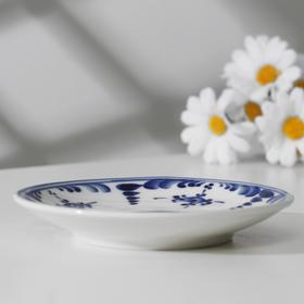 

Блюдце "Мария" тиражное 1 сорт, авт.Симонов С.М., гжель