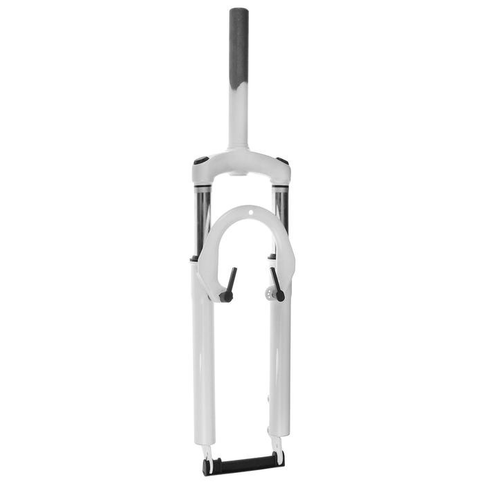 фото Вилка амортизационная 26" шток 28,6 х 200мм, без резьбы, тормоза d/v, цвет белый