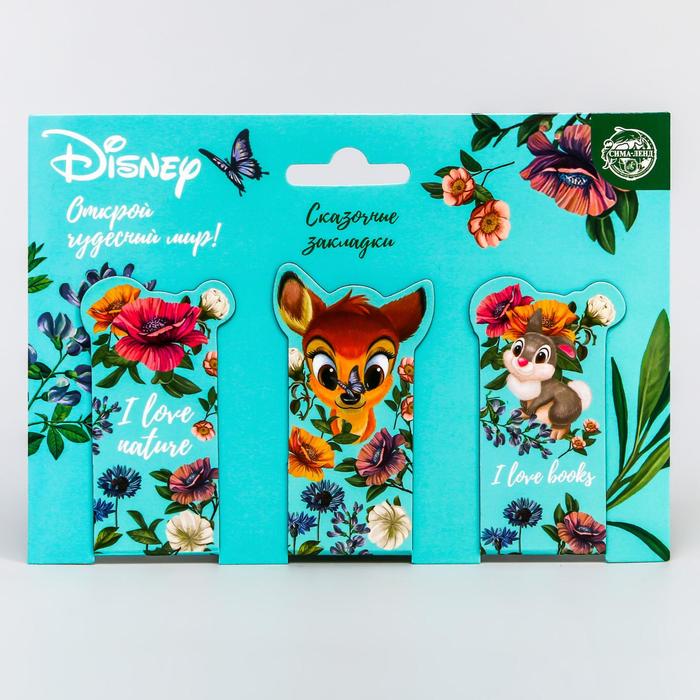 Открытка с магнитными закладками "Бэмби", Disney, 3 шт.