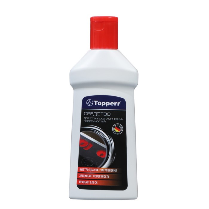 Средство для ухода за стеклокерамическими поверхностями Topperr, 250 мл. средство для ухода за стеклокерамикой topperr 3431 500 мл