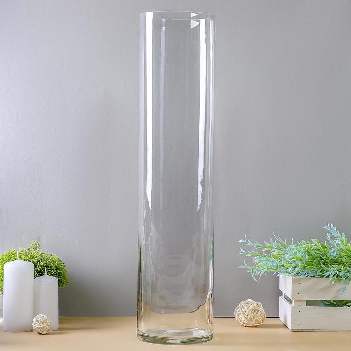 Ваза Иберетта-1 50х12см, 4,65л прозрачная ваза иберетта 200 d 11 5см h 20см 1 7л