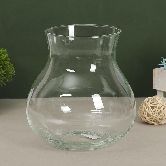 Ваза Виталина-1 18,5х18 см, d-12см 2,3л 1593 прозрачная ваза виталина 3 d 9см h 15 5х14 см v 1 2л 1595 прозрачная