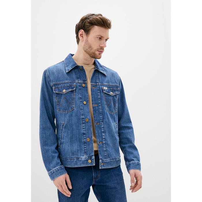 фото Куртка джинсовая wrangler regular jacket ra, размер 50 (w443q318f)