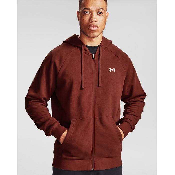 фото Толстовка under armour rival cotton fz hoodie, размер 50-52 (1357106-688)