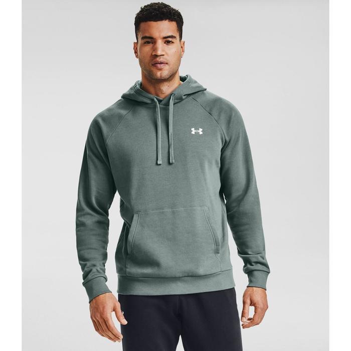 фото Толстовка under armour rival cotton hoodie, размер 50-52 (1357105-424)