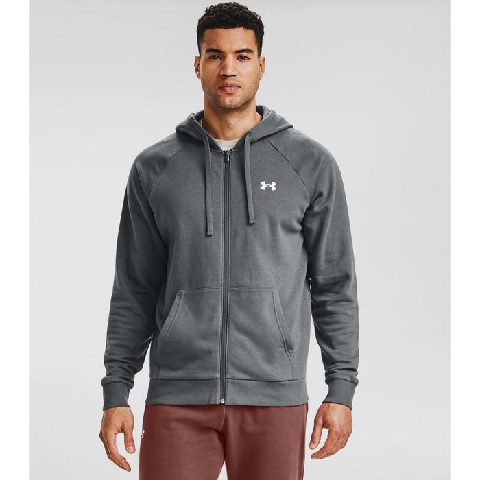 фото Толстовка under armour rival cotton fz hoodie, размер 50-52 (1357106-012)