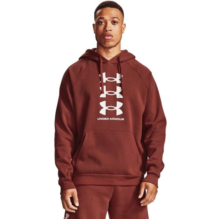 фото Толстовка under armour men's rival fleece multilogo hoodie, размер 48-50 (1357094-688)