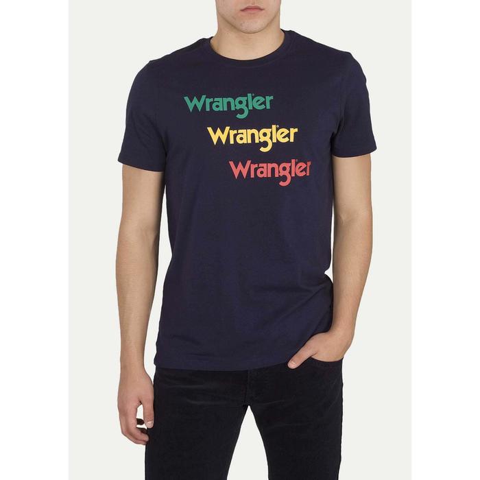 фото Футболка wrangler ss repeat tee, размер 48 (w7d7d3114)