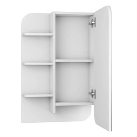 

Зеркало-шкаф "Лина" 55 см полки слева белое