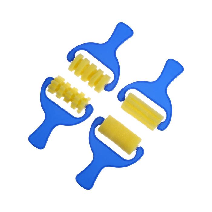 фото Валик фигурный поролоновый, набор 4 шт, опп-упаковка mazari