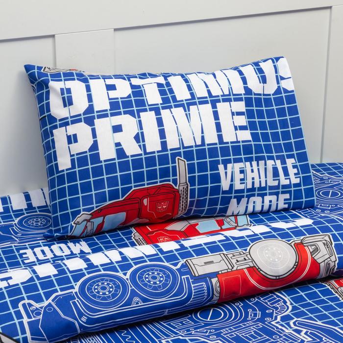 Постельное белье 1,5 сп Neon Series "Optimus Prime" Transformers 143*215 см, 150*214 см, 50*70 см -1 шт