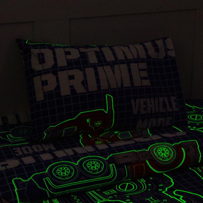 Постельное белье 1,5 сп Neon Series "Optimus Prime" Transformers 143*215 см, 150*214 см, 50*70 см -1 шт