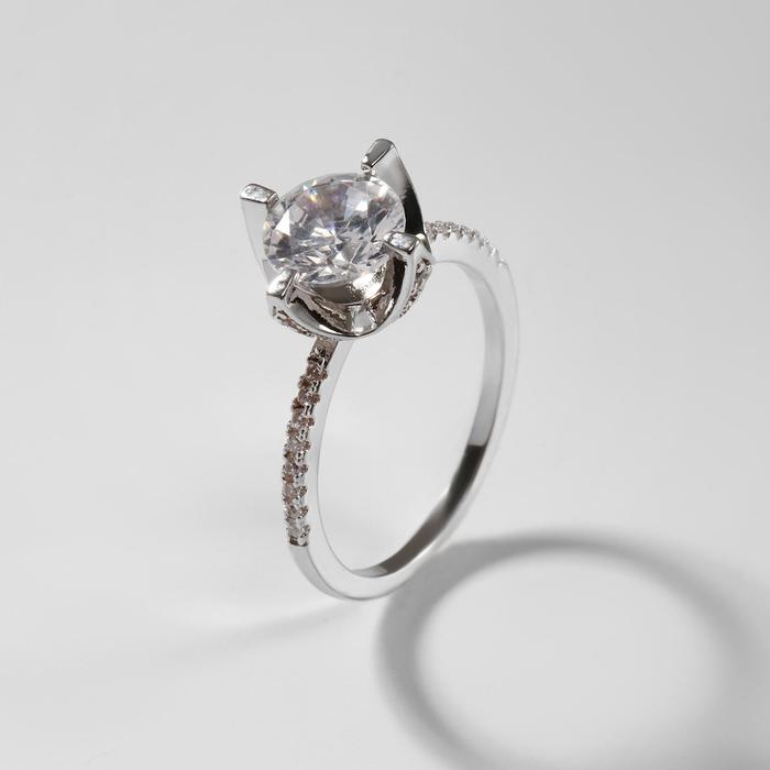 Кольцо "Богатство" прелесть, цвет белый в серебре, размер 18