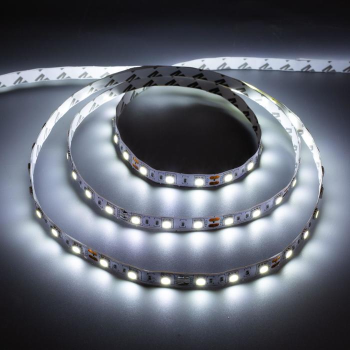 

Светодиодная лента URM, 12В, SMD5050, 5 м, IP22, 14.4Вт/м, 60 LED/м, 6500К