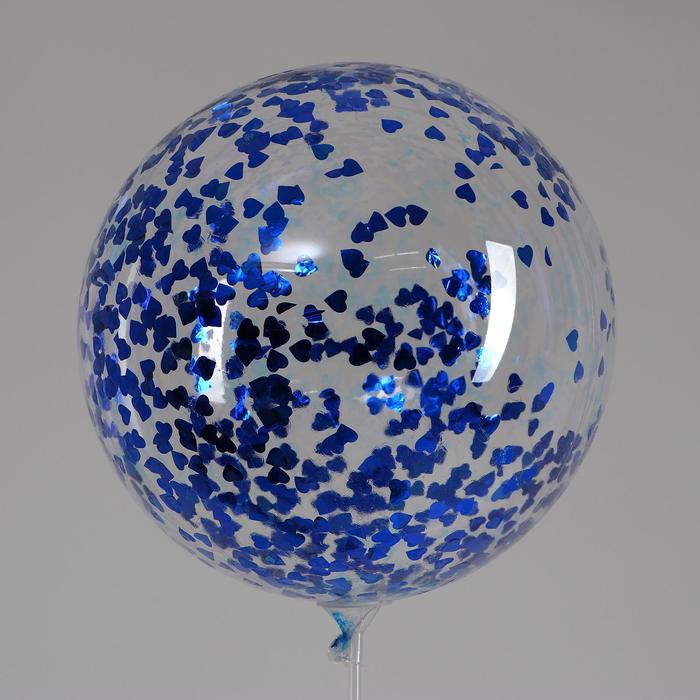 фото Набор "двойной шар в шаре + конфетти 18" голубой