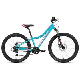 

Велосипед 24" Forward Jade 2.0 disc, цвет бирюзовый/розовый, размер 12"