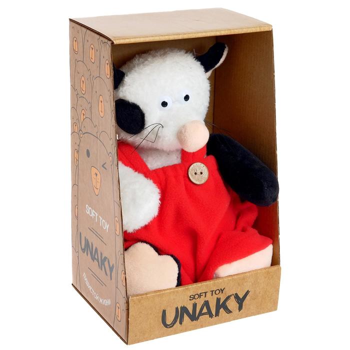 фото Мягкая игрушка "котик барсик в красном комбинезоне", 20 см, 0974120-21k unaky soft toy