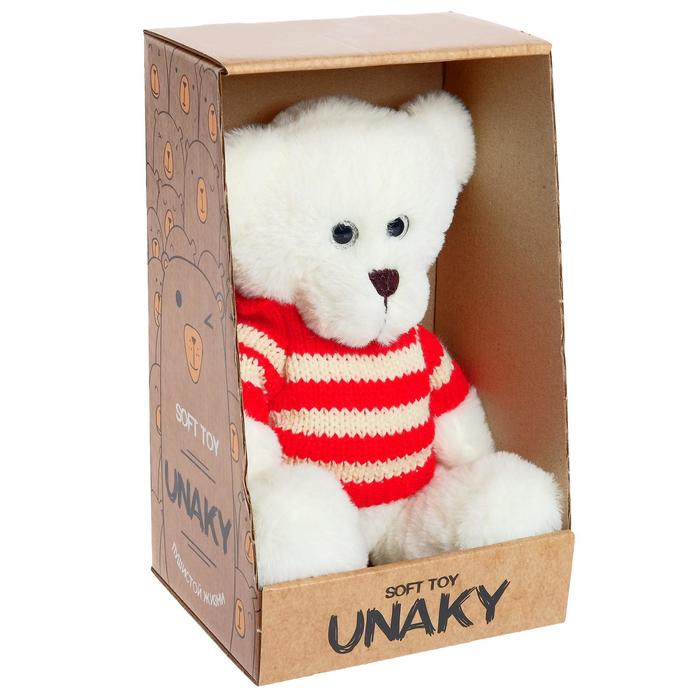 фото Мягкая игрушка "медвежонок кавьяр в свитере ", 18 см 09108x18k unaky soft toy