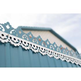 

Декоративный элемент «Клевер», шаг узора 125 мм, 10,4 × 200 см, зелёный мох, RAL 6005