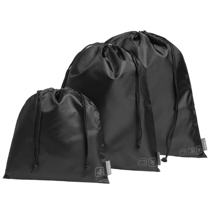 фото Дорожный набор сумок stora черный, 24x26 см; 28х35 см; 37х40 см; упаковка 25х27 см stride