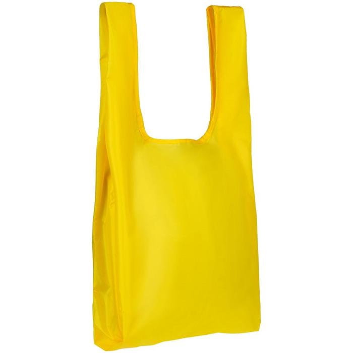 Сумка для покупок Packins желтая, в слож. виде: 11x7x2см; в разлож. виде: 37х42 см