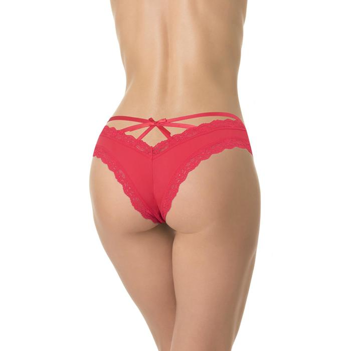 фото Трусы женские бразилиана, цвет красный, размер 44 (s) amoret