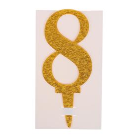 Топпер «8», акрил, цвета МИКС Ош