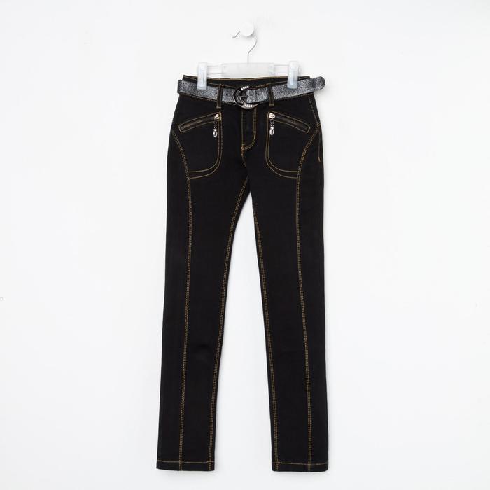 фото Джинсы для девочки, цвет чёрный, рост 122 см (20) yuke jeans