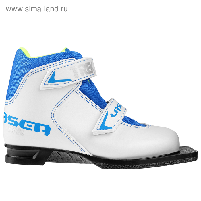 фото Ботинки лыжные trek laser nn75 ик, цвет белый, лого синий, размер 37