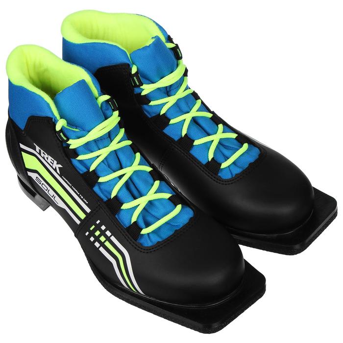 Ботинки лыжные TREK Soul NN 75 ИК (черный, лого синий) (р. 37)