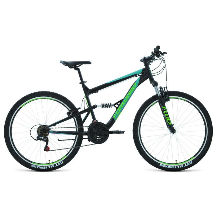 фото Велосипед 27,5" forward raptor 1.0, цвет черный/бирюзовый, размер 16"