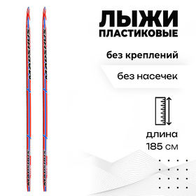 Лыжи пластиковые БРЕНД ЦСТ, 185 см, цвет МИКС