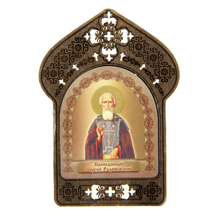 Именная икона "Преподобный Сергий Радонежский", покровительствует Сергеям