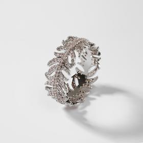 

Кольцо "Богатство" узор, цвет белый в серебре, размер 17