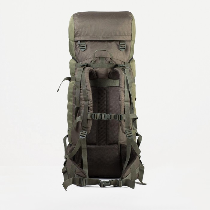 

Рюкзак туристический, 100 л, отдел на шнурке, наружный карман, 2 боковых кармана, цвет зелёный