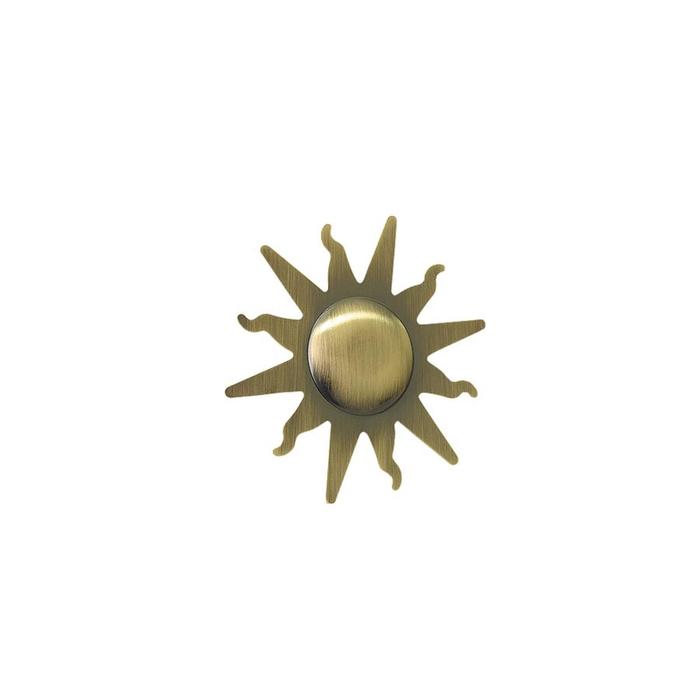 Клипса для штор на защёлке «Солнце», 85 × 85 мм, цвет тёмная бронза