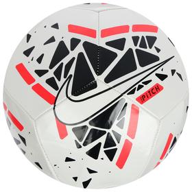 

Мяч футбольный NIKE Pitch, размер 4, 12 панелей, гл.ТПУ, бутиловая камера, машинная сшивка, цвет белый/чёрный/красный