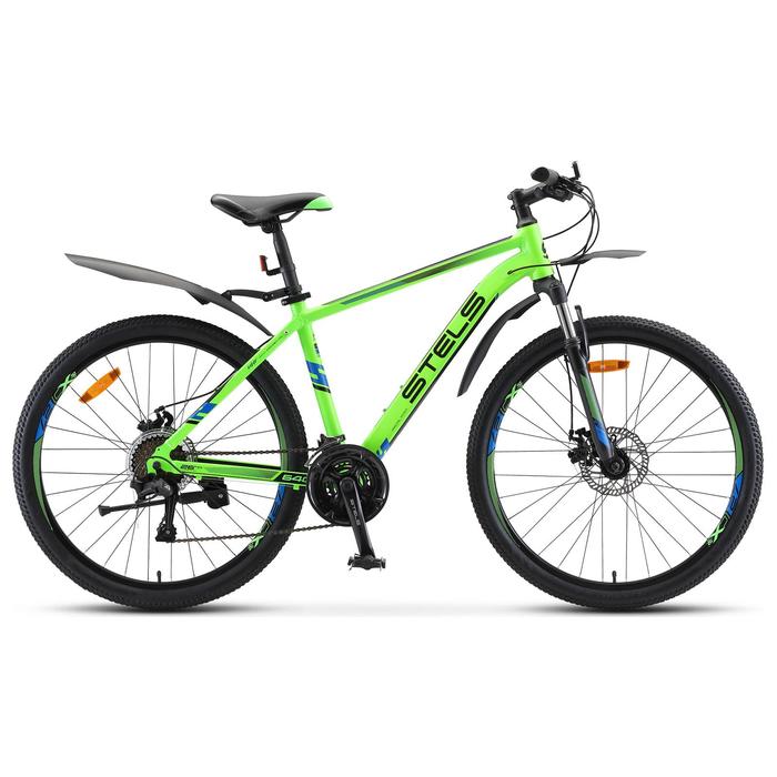 Велосипед 26 Stels Navigator-640 MD, V010, цвет зелёный, размер 14,5 велосипед 26 stels navigator 640 d v010 цвет антрацитовый зелёный размер 14 5
