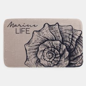 

Коврик для ванной Этель "Marine life", 80х50 см, велюр